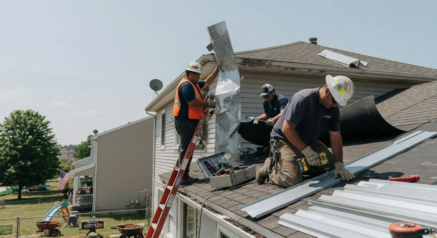 Storm Damage Metal Roof Repair in Conway Springs, KS